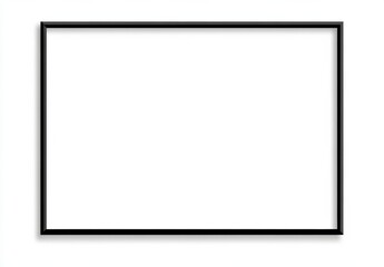 Empty Black Framed Canvas Minimalist Design