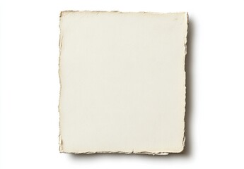 Obraz premium Blank Torn Edge Vintage Paper on White