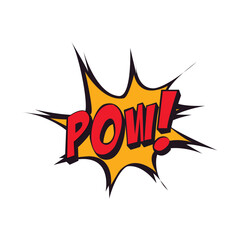 POW! Comic Sound Effects illustration on white background