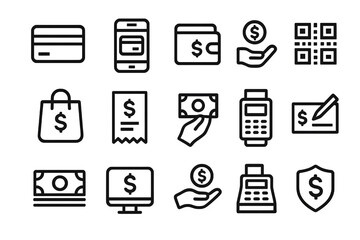 Set of icon payment png file