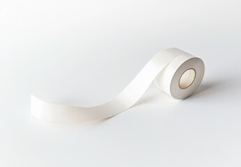 Toilet Paper Roll on White Background
