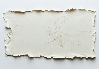 Vintage Map on Aged Paper Texture
