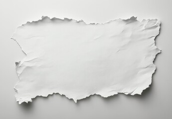 Torn White Paper on Light Surface