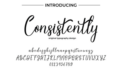 Consistently - Elegant Script Font for Smooth Handwritten Design and Creative Typography
