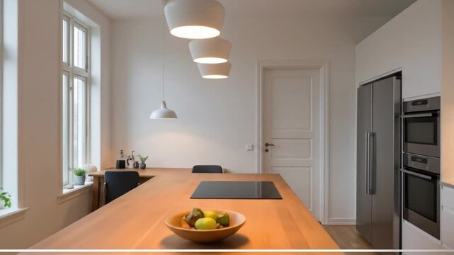 Modern Scandinavian Kitchen Interior Design.