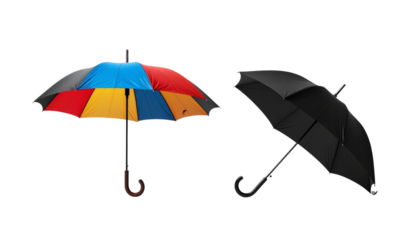  Umbrella Duo Bundle, Two Variations, isolated on transparent background