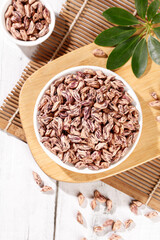 Pinto Beans in Bowls on Wooden Board - Healthy Legumes for Cooking