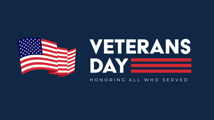 Veterans day honoring all who served vector design illustration