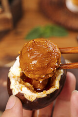 Salted Duck Egg from Guangxi China - Traditional Asian Food Delicacy Ready to Eat