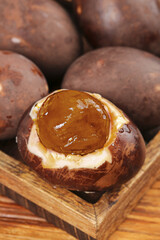 Roasted Tea Eggs with Spices from Guangxi China - Traditional Chinese Street Food Delicacy