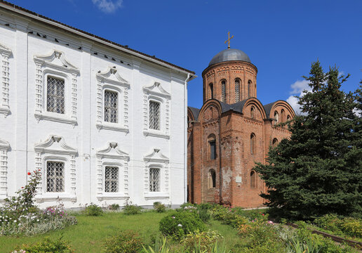 Church of the Holy Great Martyr Barbara of the 18th century and Saints Peter and Paul Church on Gorodyanka of the 12th century. City of Smolensk, Russia