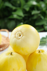 Fresh Sweet Honeydew Melon with Star-Shaped Core and Natural Green Background