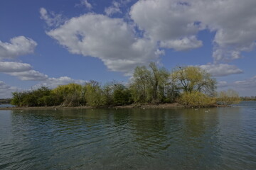 clouds over the river