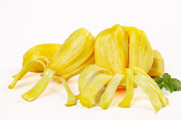 Fresh Thai Jackfruit Segments Golden Yellow Tropical Fruit Flesh Sweet Honey Flavor Exotic Asian Food Ingredient
