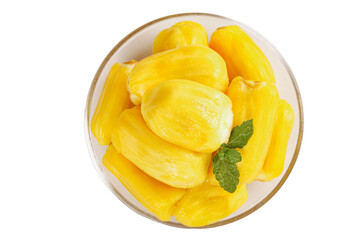 Fresh Thai Honey Pineapple Slices with Mint in Bowl - Sweet Golden Tropical Fruit