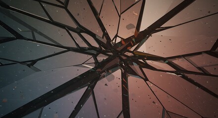 Shattered glass texture with light and shadow effects for background use