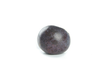 Queen Garnet Plum Fresh Ripe Purple Stone Fruit Australia Imported Premium Variety White Background