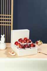 Fresh Australian Nectarines with White Flesh in Premium Gift Box Display
