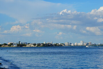 Sarasota, Florida USA - Sep 15, 2025: the sarasota beach sun set landscape