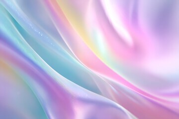 Abstract background with a beautiful liquid silk texture, pearlescent highlights, and a soft pastel gradient