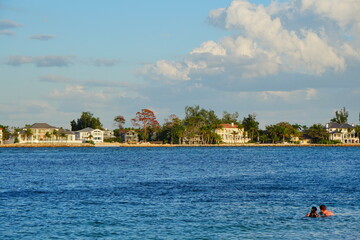 Sarasota, Florida USA - Sep 15, 2025: the sarasota beach sun set landscape