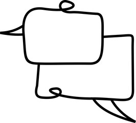 Line Art Speech Bubble 