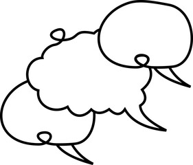 Line Art Speech Bubble 