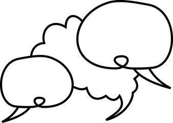 Line Art Speech Bubble 