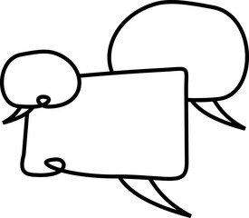 Line Art Speech Bubble 