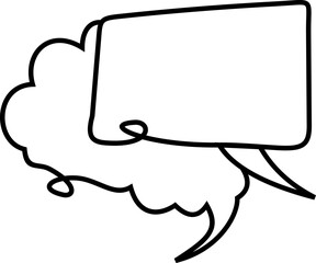 Line Art Speech Bubble 
