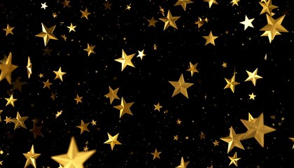 Golden stars on black background (1)