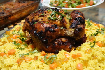 roast chicken with vegetables