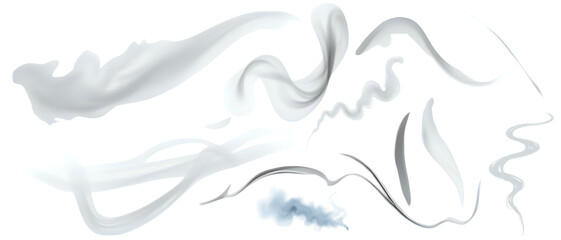 Abstract watercolor brush strokes in flowing formations
