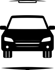 Obraz premium Front View of a Modern Car.