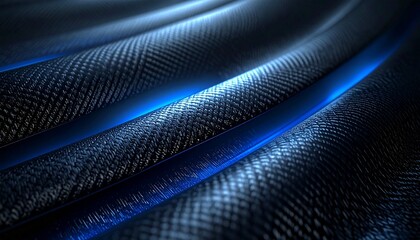 Texture of blue carbon fiber: A stunning macro shot captures the intricate weave of carbon fiber.