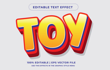 Toy 3D editable text effect aesthetic template