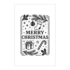 Black & White Holiday Ornament Design