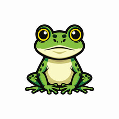 Frog sitting vector design art illustration