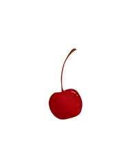 cherry on white background