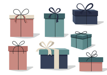 Colorful Gift Boxes with Ribbons for Special Occasions.