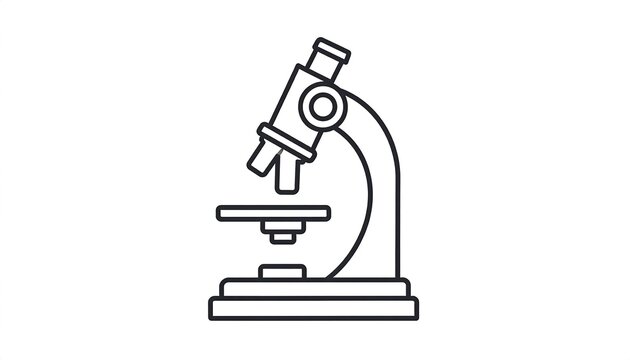 Simple Microscope Illustration.