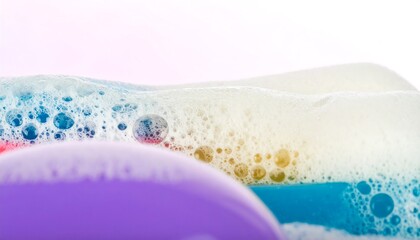 Obraz premium Colorful soapy bubbles