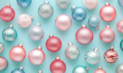 Christmas and New Year background with festive decorations, snowflakes, and holiday-themed elements. Ideal for greeting cards, invitations, and seasonal designs.