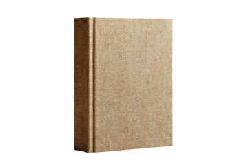 Tan-colored book, upright, simple design