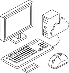 Minimalist Stroke Icons for Computer&nbsp;Equipment