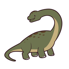 illustration of a brachiosaurus that ever existed for children