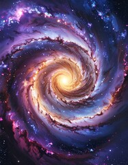 Spiral Galaxy in Deep Space.
