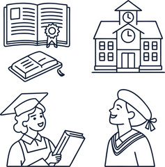 Minimal Academic Vector Icon Collection