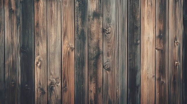 Vintage Distressed Wood Plank Wall Texture Map: Natural Wood Grain with Deep Tones for Home Decor, Advertisement Backgrounds and 3D Modeling Design