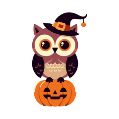 halloween owl illustration design